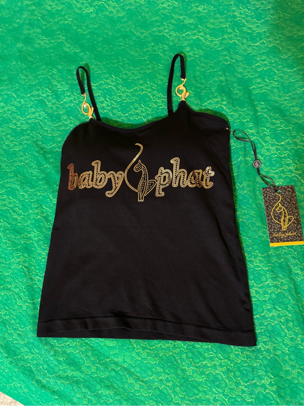 Baby Phat Black top  Gold Logo